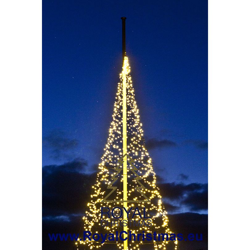 Lighting Of The Christmas Tree 2022 Fairybell - Flagpole Christmas Tree - Christmas Lighting - 10 Meter - 4000  Warm Led Lights - Christmas Tree Lighting For In Every Garden - Fairybell  With Warm Led Lighting - Top