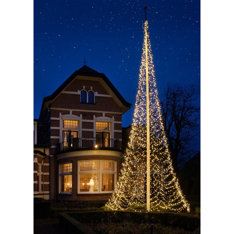 Christmas Tree Lighting In 2022 Fairybell - Flagpole Christmas Tree - Christmas Lighting - 10 Meter - 4000  Warm Led Lights - Christmas Tree Lighting For In Every Garden - Fairybell  With Warm Led Lighting - Top